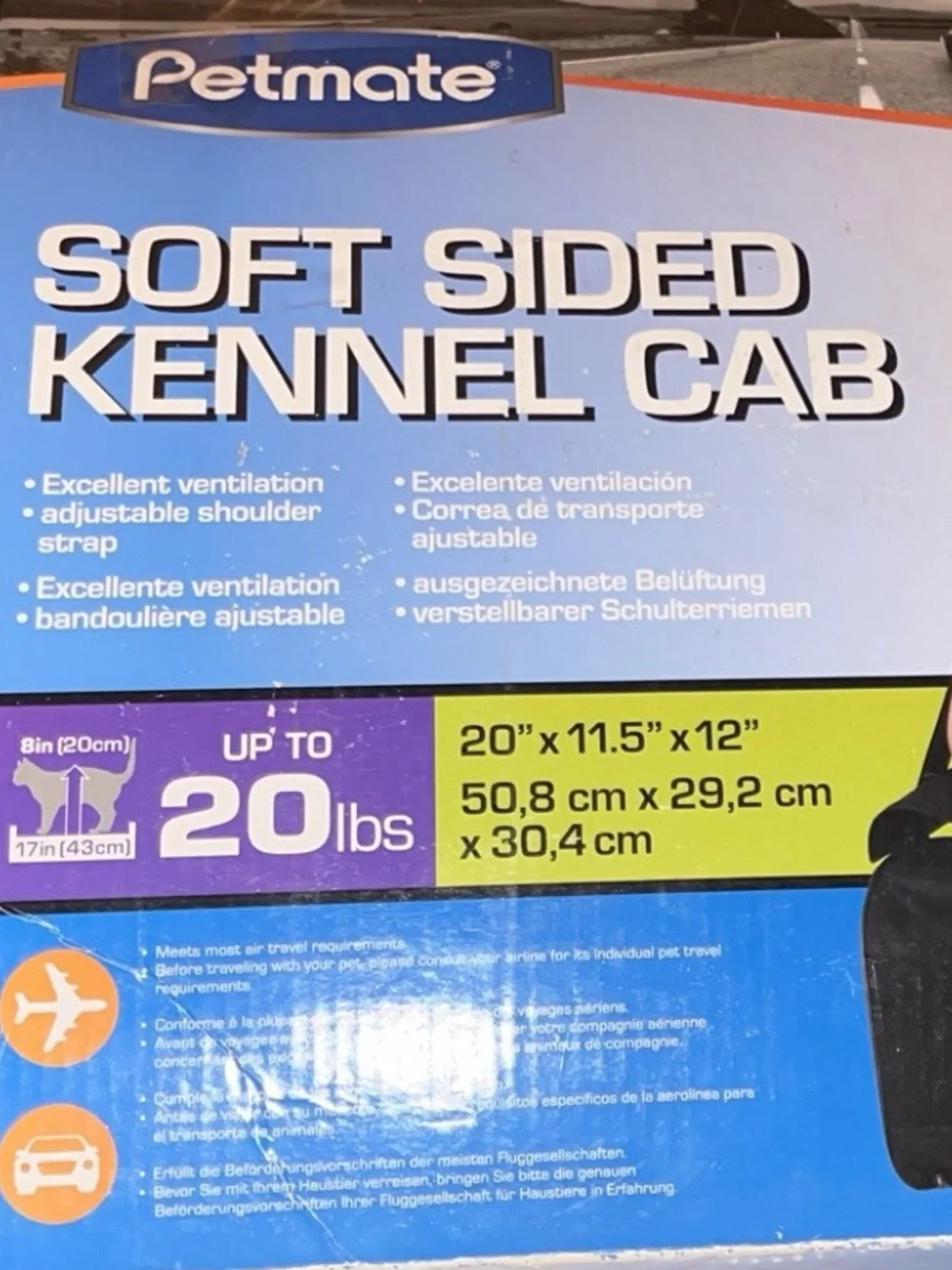 Petmate Soft-Sided Kennel Cab Pet Carrier New in Box -  up to 20lbs